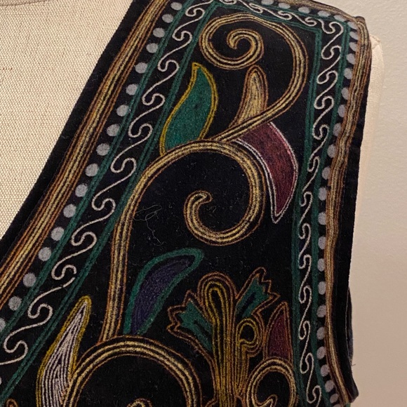 Pabst Blue Ribbon Womens Vest Beautiful Velvet Print w Elephants / Size XXL - Picture 3 of 14